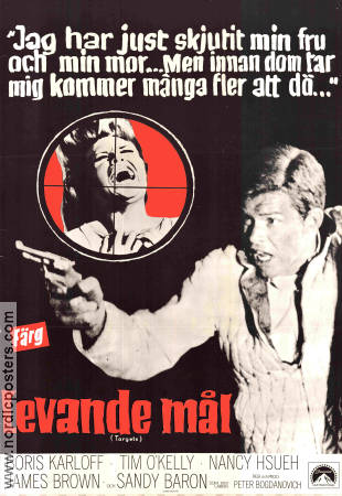 Targets 1968 movie poster Tim O´Kelly Boris Karloff Arthur Peterson Peter Bogdanovich