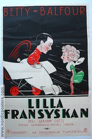 Lilla fransyskan 1925 poster Betty Balfour Flyg