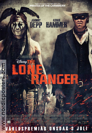 The Lone Ranger 2013 poster Johnny Depp Gore Verbinski