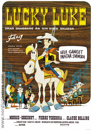 Lucky Luke 1971 poster Lucky Luke Text: Morris-Goscinny Animerat Från serier