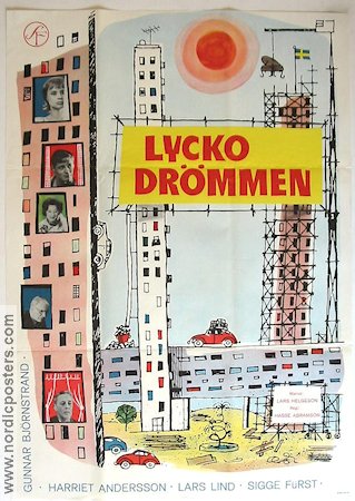 Lyckodrömmen 1963 movie poster Harriet Andersson Lars Lind