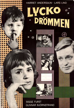 Lyckodrömmen 1963 movie poster Herman Ahlsell Harriet Andersson Lars Lind Hans Abramson Find more: Stockholm
