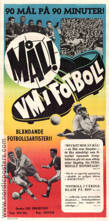 Mål VM i fotboll 1958 movie poster Åke Engerstedt Nacka Skoglund Pelé Football soccer
