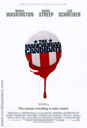 The Manchurian Candidate 2004 movie poster Liev Schreiber Denzel Washington Meryl Streep Jonathan Demme