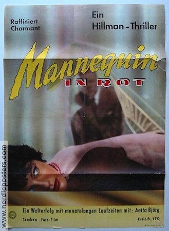 Mannequin in rot 1958 movie poster Anita Björk Annalisa Ericson Anita Lindblom Arne Mattsson Find more: Hillman