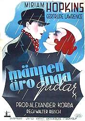 Men Are Not Gods 1937 movie poster Miriam Hopkins Gertrude Lawrence Alexander Korda