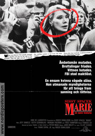 Marie 1985 poster Sissy Spacek Roger Donaldson