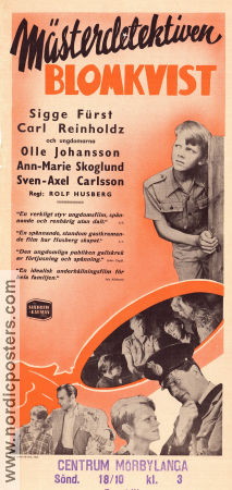 Mästerdetektiven Blomkvist 1947 poster Olle Johansson Rolf Husberg