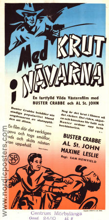 Med krut i nävarna 1943 poster Buster Crabbe Al St John Maxine Leslie Sam Newfield