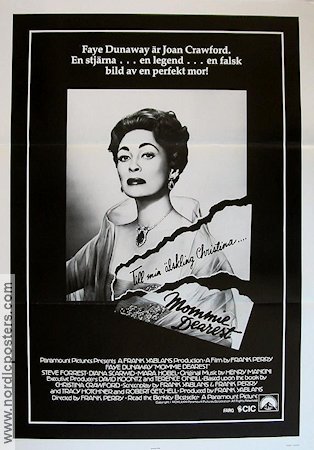 Mommie Dearest 1982 movie poster Faye Dunaway