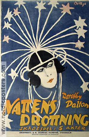Nattens drottning 1920 poster Dorothy Dalton Affischkonstnär: Rolf Bethge