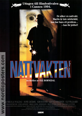 Nattevagten 1994 movie poster Nikolaj Waldau Sofie Gråbol Kim Bodnia Ole Bornedal Denmark