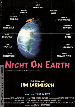 Night On Earth 1991 movie poster Gena Rowlands Tom Waits Jim Jarmusch