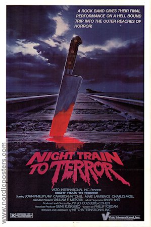 Night Train to Terror 1985 movie poster John Phillip Law Trains