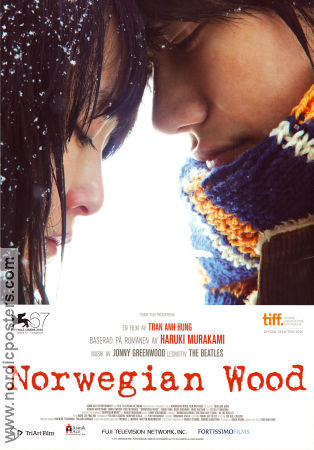 Norwegian Wood 2010 poster Ken´ichi Matsuyama Rinko Kikuchi Kiko Mizuhara Anh Hung Tran Filmen från: Japan
