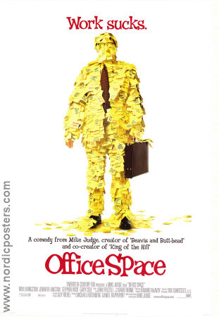 Office Space 1999 movie poster Ron Livingston Jennifer Aniston Mike Judge