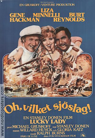 Lucky Lady 1976 movie poster Liza Minnelli Gene Hackman Burt Reynolds Stanley Donen Smoking