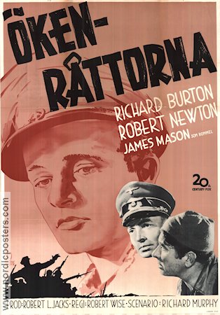The Desert Rats 1953 movie poster Richard Burton Robert Newton James Mason Robert Wise War
