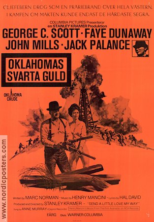 Oklahoma Crude 1973 movie poster George C Scott Faye Dunaway John Mills Stanley Kramer