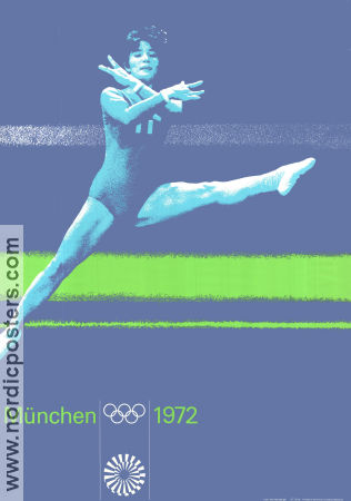 Olympic Games München Gymnastics 1972 affisch Olympiader Sport