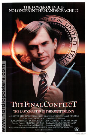 Omen 3 The Final Conflict 1981 movie poster Sam Neill Rossano Brazzi Don Gordon Graham Baker