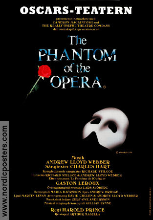 Oscarsteatern The Phantom of the Opera 1989 poster Mikael Samuelson