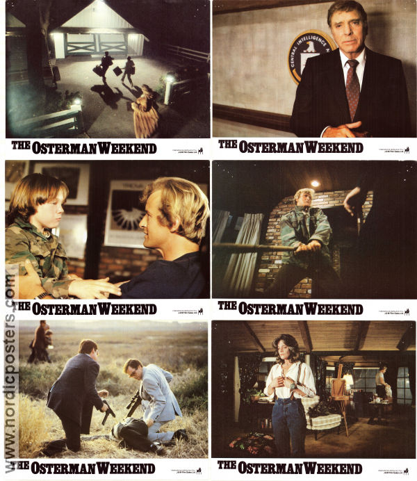 The Osterman Weekend 1983 lobby card set Rutger Hauer Burt Lancaster Craig T Nelson Sam Peckinpah