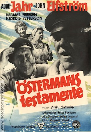 Östermans testamente 1954 movie poster Adolf Jahr John Elfström Dagmar Ebbesen