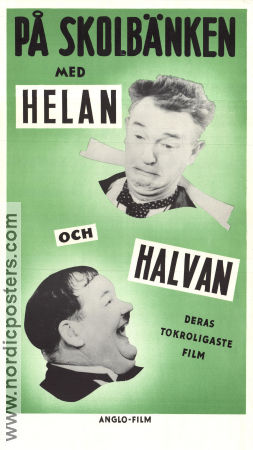 På skolbänken 1945 movie poster Helan och Halvan Laurel and Hardy