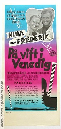 På vift i Venedig 1960 movie poster Nina och Frederik Denmark