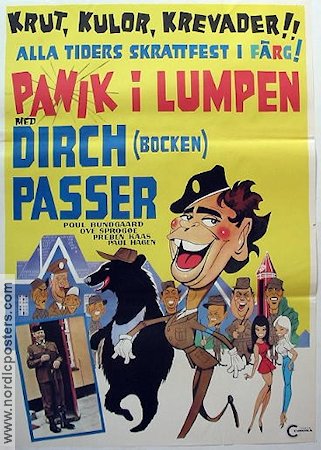 Panik i lumpen 1968 movie poster Dirch Passer Denmark