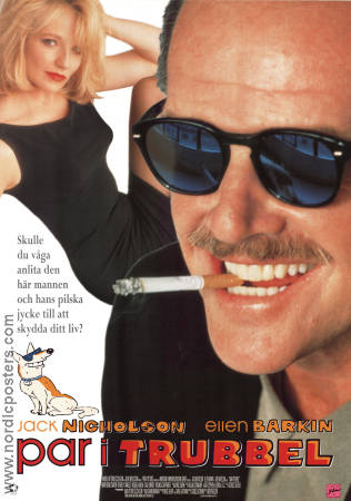 Par i trubbel 1992 poster Jack Nicholson Ellen Barkin Bob Rafaelson Rökning