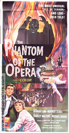 The Phantom of the Opera 1962 movie poster Herbert Lom Heather Sears Edward de Souza Terence Fisher Find more: Large poster