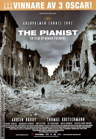 The Pianist 2002 poster Adrien Brody Roman Polanski