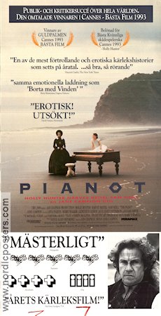 The Piano 1992 poster Holly Hunter Jane Campion