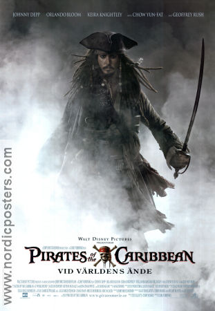 Pirates of the Caribbean: At World´s End 2007 movie poster Johnny Depp Geoffrey Rush Orlando Bloom Keira Knightley