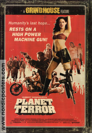 Planet Terror 2007 movie poster Rose McGowan Freddy Rodriguez Josh Brolin Robert Rodriguez Find more: Grindhouse Guns weapons Motorcycles