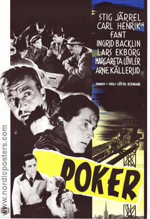 Poker 1951 poster Stig Järrel Gösta Bernhard