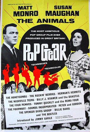 Pop Gear 1965 poster Matt Monro