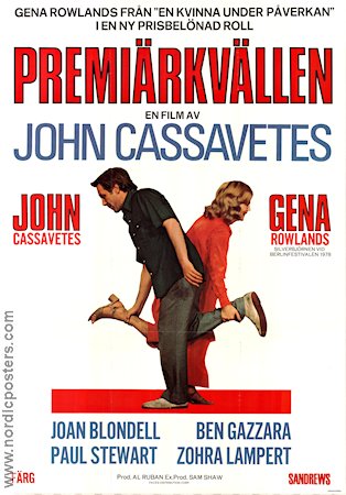 Opening Night 1977 movie poster Gena Rowlands John Cassavetes