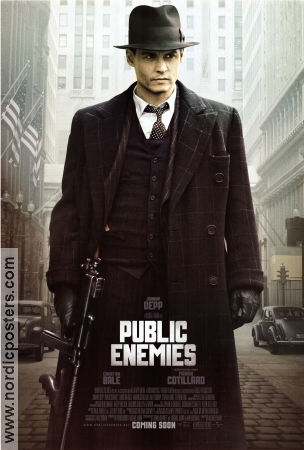 Public Enemies 2009 movie poster Johnny Depp Christian Bale Christian Stolte Michael Mann Mafia