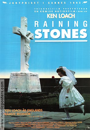 Raining Stones 1993 movie poster Bruce Jones Julie Brown Ken Loach Religion