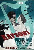 Rhapsody 1950 movie poster Elizabeth Taylor Vittorio Gassman Instruments