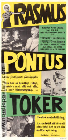 Rasmus Pontus och Toker 1956 poster Stig Järrel Stig Olin