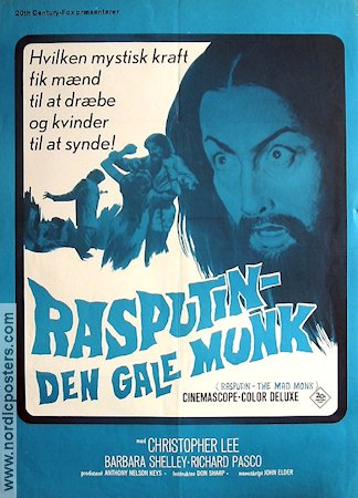Rasputin The Mad Monk 1966 movie poster Christopher Lee