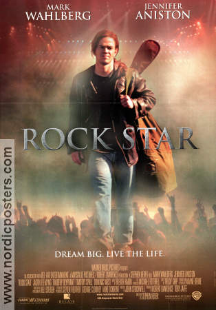 Rock Star 2001 movie poster Mark Wahlberg Jennifer Aniston Stephen Herek Rock and pop
