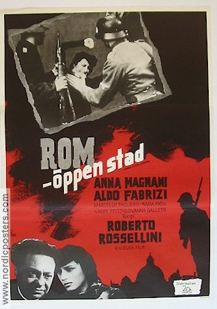 Roma Citta Aperta 1945 poster Anna Magnani Roberto Rossellini