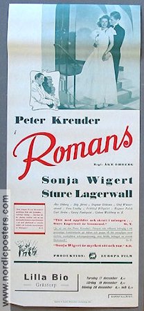 Romans 1941 movie poster Sonja Wigert Sture Lagerwall