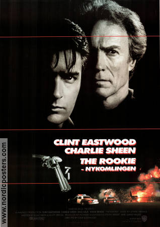 The Rookie 1990 poster Charlie Sheen Clint Eastwood