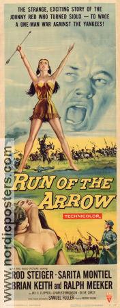 Run of the Arrow 1957 movie poster Rod Steiger Sara Montiel Samuel Fuller Poster from: Australia